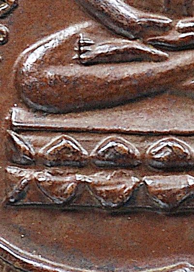 เนื้อทองแดงเถื่อน💥เหรียญเศียรโตหลวงปู่ทวด วัดช้างให้ รุ่นแรก ปี 2500 รูปที่ 4