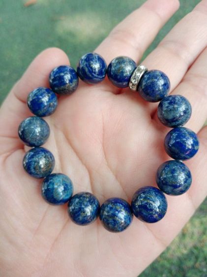 ลาพิส (Lapis) ติดแร่ทองสวย (เม็ด 11มิล) รูปที่ 6