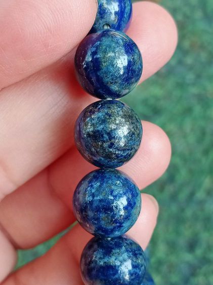 ลาพิส (Lapis) ติดแร่ทองสวย (เม็ด 11มิล) รูปที่ 3