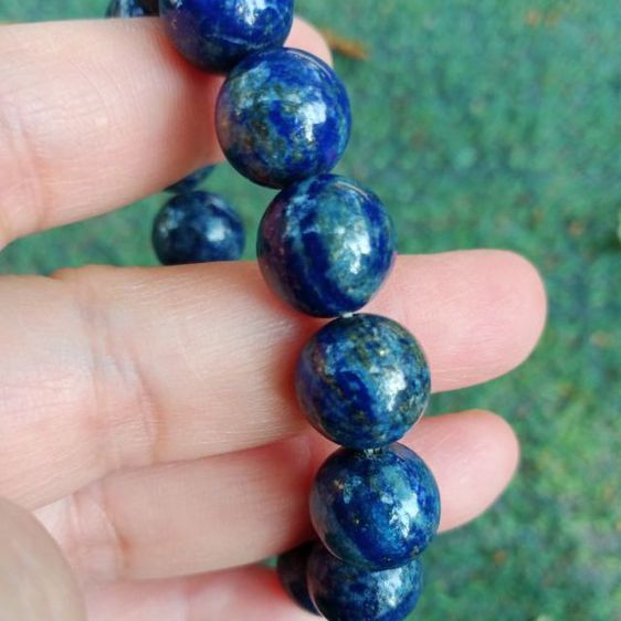 ลาพิส (Lapis) ติดแร่ทองสวย (เม็ด 11มิล) รูปที่ 5