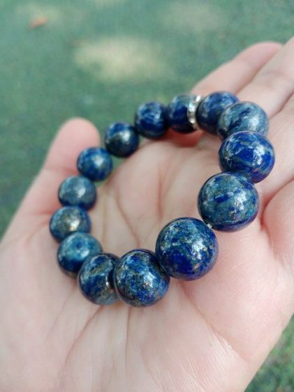 ลาพิส (Lapis) ติดแร่ทองสวย (เม็ด 11มิล) รูปที่ 4
