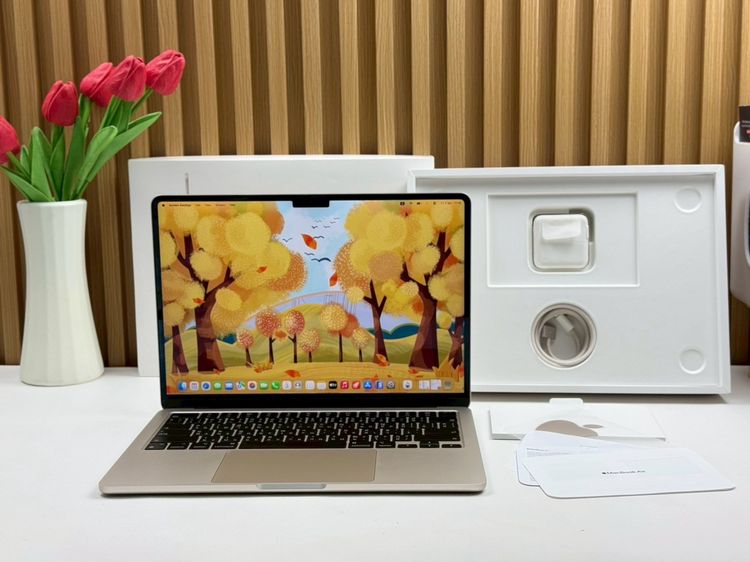 Apple แมค โอเอส 16 กิกะไบต์ อื่นๆ ไม่ใช่ MacBook Air 13.6-inch M2 2022 Ram16GB SSD512GB Starlight 