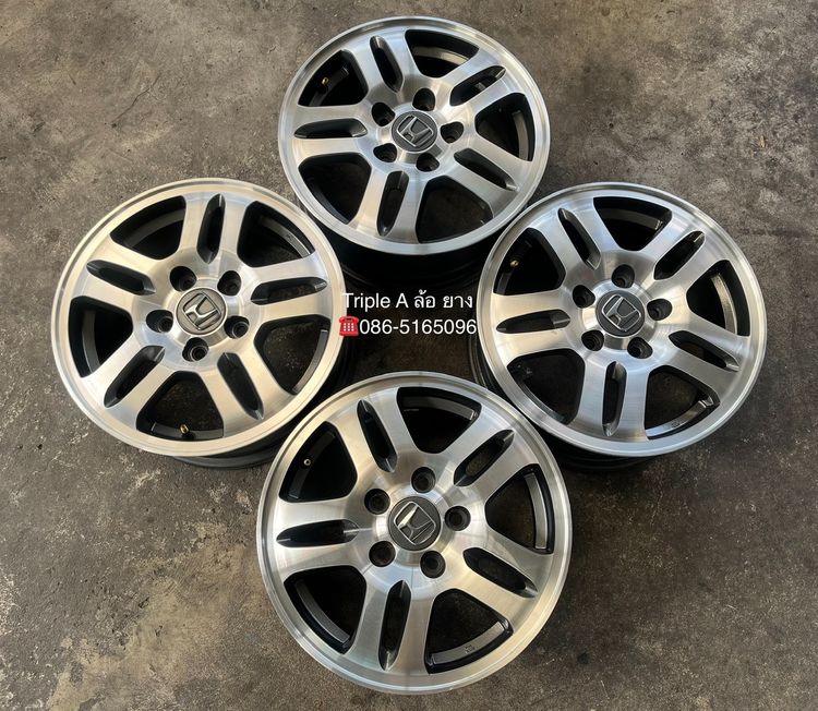 ✨ล้อแม็ก✨5รู114 Honda CRV G2 ขอบ 15 เทาหน้าเงา💖สภาพสวย💖 รูปที่ 6