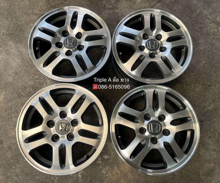 ✨ล้อแม็ก✨5รู114 Honda CRV G2 ขอบ 15 เทาหน้าเงา💖สภาพสวย💖 รูปที่ 7
