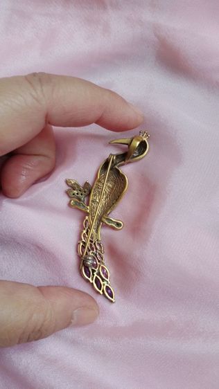 เข็มกลัด ตอก925 ประดับพลอยและแม่มุก รูปที่ 3