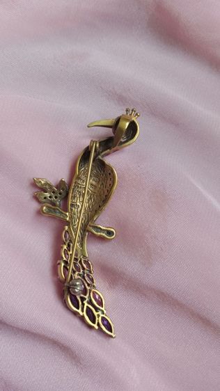 เข็มกลัด ตอก925 ประดับพลอยและแม่มุก รูปที่ 2