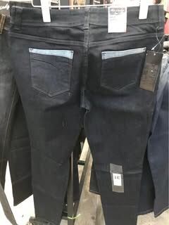 กางเกงขาเดฟ สียีนส์เข้มหญิง jeans mc เบอร์ เอว 31 ❤️   รูปที่ 4