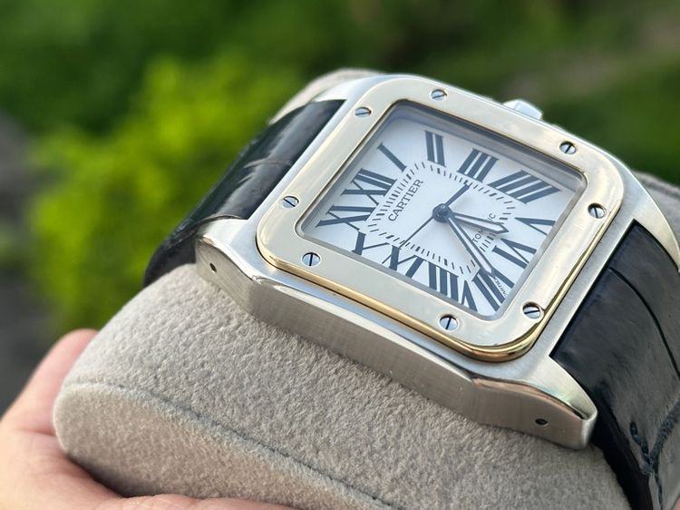 Cartier Santos 100XL เรือนนี้เป็น 2 Tone ใส่แล้วดูเด่น มีไม่เยอะ รูปที่ 2