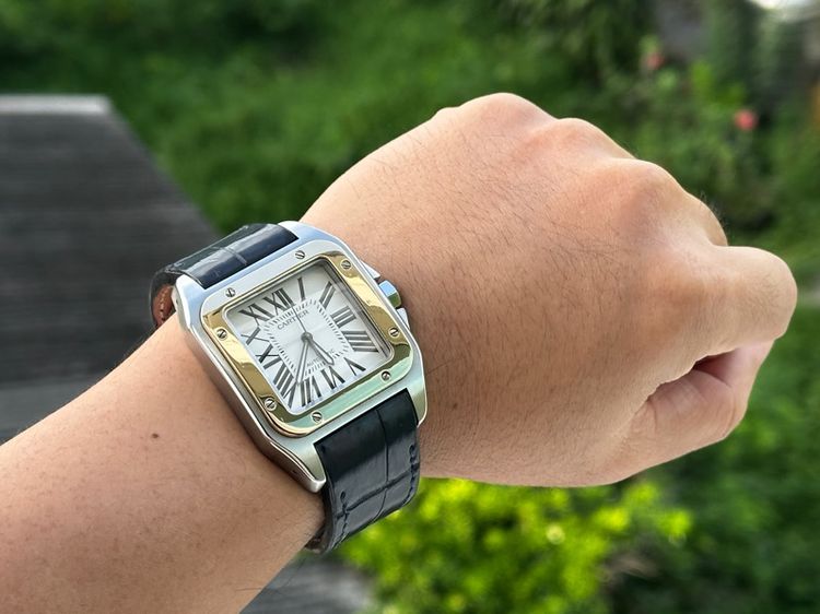 Cartier Santos 100XL เรือนนี้เป็น 2 Tone ใส่แล้วดูเด่น มีไม่เยอะ รูปที่ 8