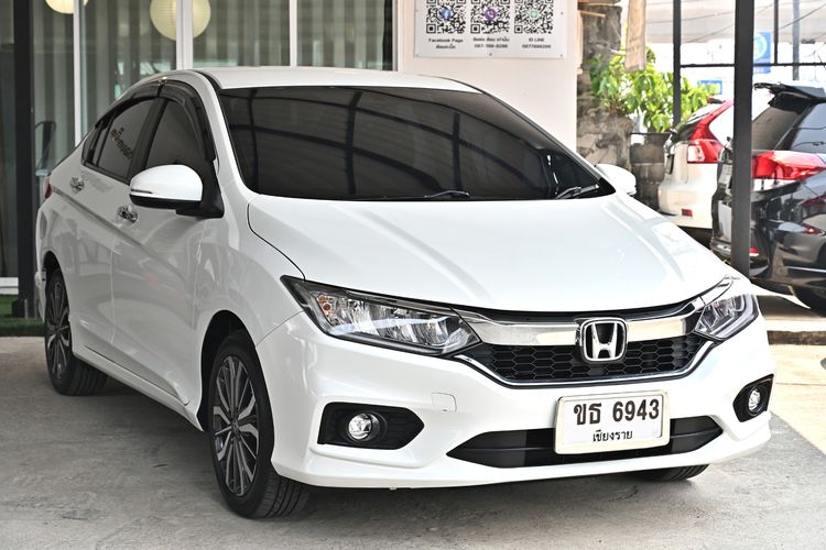 Honda City 2017 1.5 Sv i-VTEC Sedan เบนซิน ไม่ติดแก๊ส เกียร์อัตโนมัติ ขาว รูปที่ 3