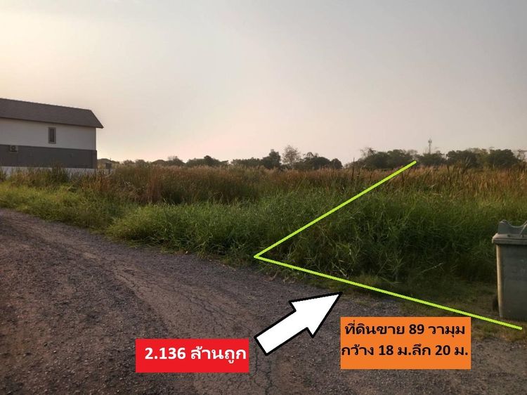 ขายที่ดินแปลงจัดสรร เดิม ปัจจุบันคือยอดทำเล ได้แปลงมุม 89 วา เปิดขายใหม่ แปลงมุมด้วยหาไม่ได้อีกแล้ว  รูปที่ 4