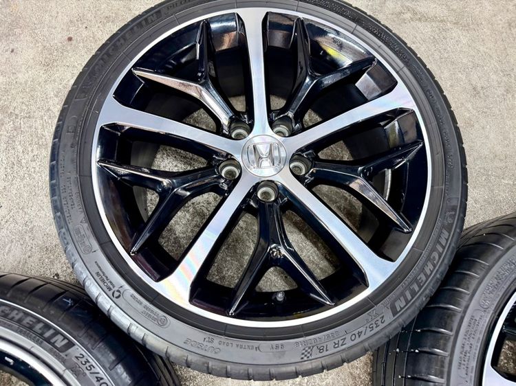 ล้อแม็ก HONDA CIVIC RS ขอบ 18” สีเดิม ยาง MICHELIN 235-40R18 ปี 23 รูปที่ 6