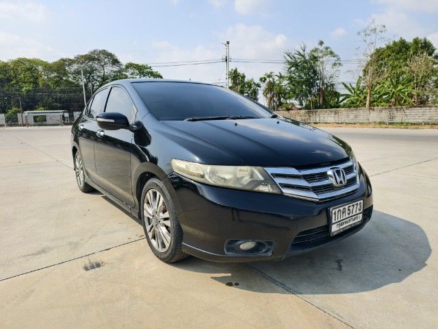 Honda City 2012 1.0 SV Sedan เบนซิน ไม่ติดแก๊ส เกียร์อัตโนมัติ ดำ รูปที่ 2