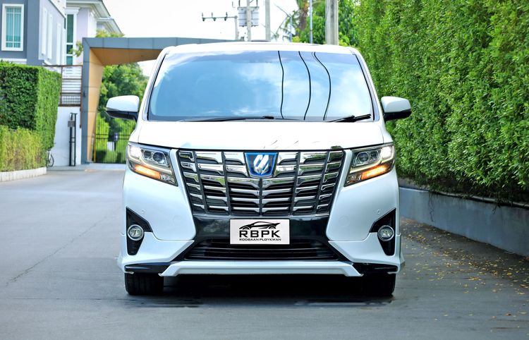 Toyota Alphard 2017 2.5 Hybrid E-Four 4WD Van เบนซิน ไม่ติดแก๊ส เกียร์อัตโนมัติ ขาว รูปที่ 3