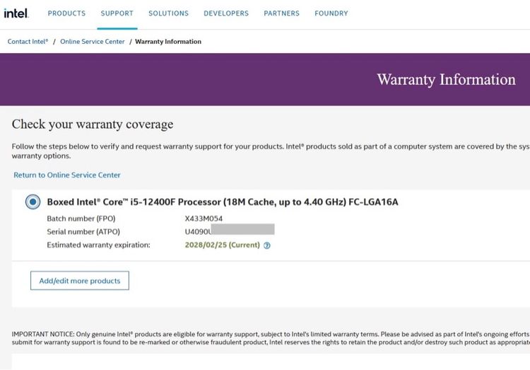 ขาย CPU (ซีพียู) INTEL CORE I5-12400F 2.5 GHz (SOCKET LGA 1700) สภาพนางฟ้า  พร้อมใช้งาน  รูปที่ 6