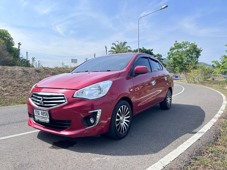 Mitsubishi Attrage 2015 1.2 GLS LTD Sedan เบนซิน ไม่ติดแก๊ส เกียร์อัตโนมัติ แดง รูปที่ 2