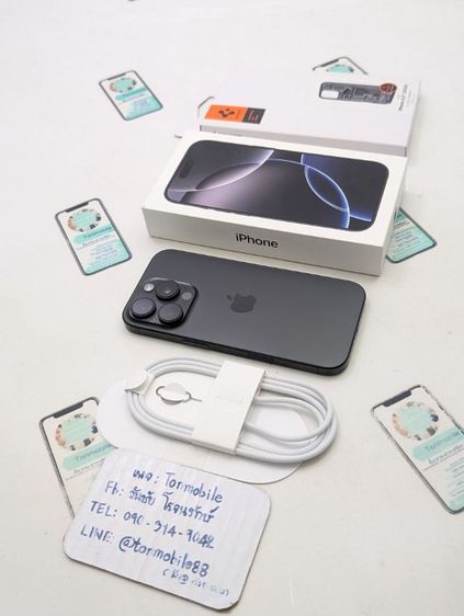 256 GB ขาย เทิร์น iPhone 16 Pro 256 Black ศูนย์ไทย สภาพสวย อุปกรณ์ครบยกกล่อง สุขภาพแบต 93 เพียง 25,590 บาท ครับ