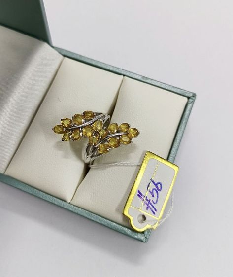 แหวนบุษราคัม ดีไซน์ช่อมะกอก รูปที่ 6