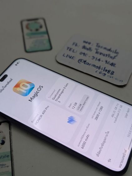 ขายเทิร์น Honor 400 Pro 512 GB ศูนย์ไทย สภาพใหม่เอี่ยม อุปกรณ์ครบยกกล่อง ประกันยาว เพียง 11,590 บาท เท่านั้น ครับ  รูปที่ 7