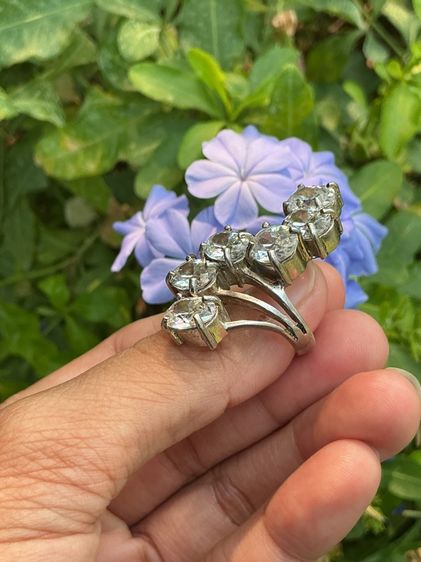 แหวนเงินแท้ 925 size 52 พลอยแท้6เม็ดใหญ่คะ  รูปที่ 5