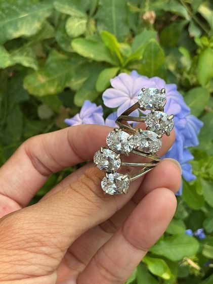 แหวนเงินแท้ 925 size 52 พลอยแท้6เม็ดใหญ่คะ  รูปที่ 4