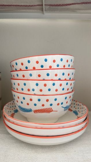 ชุดจานชาม 7 ใบ ใบละ 15 บาท