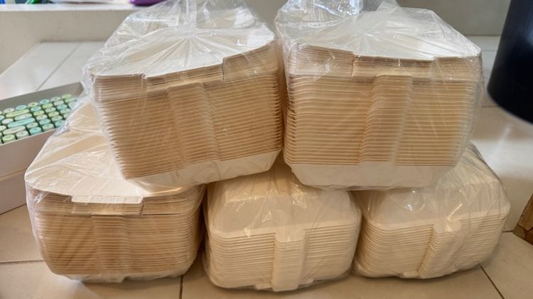 อุปกรณ์ครัว เตรียมอาหาร กล่องอาหารกระดาษ ขนาด 600 มล