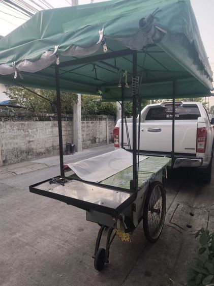 รถเข็นขายของพร้อมหลังคา ผ้าใบ