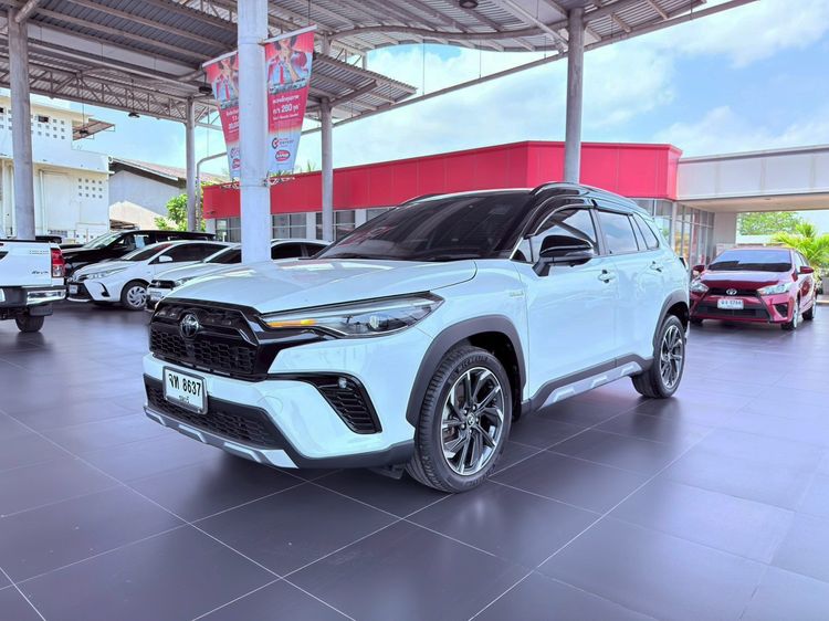 Toyota Corolla Cross 2022 1.8 Hybrid Premium Safety GR Sport Utility-car ไฮบริด ไม่ติดแก๊ส เกียร์อัตโนมัติ ขาว รูปที่ 2