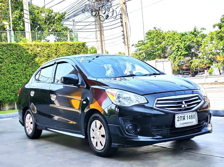 Mitsubishi Attrage 2013 1.2 GLX Sedan เบนซิน ไม่ติดแก๊ส เกียร์อัตโนมัติ ดำ รูปที่ 3