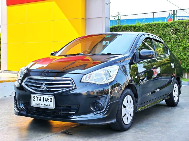 Mitsubishi Attrage 2013 1.2 GLX Sedan เบนซิน ไม่ติดแก๊ส เกียร์อัตโนมัติ ดำ รูปที่ 2