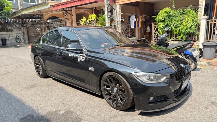 BMW Series 3 2014 320d Sedan ดีเซล ไม่ติดแก๊ส เกียร์อัตโนมัติ ดำ รูปที่ 3
