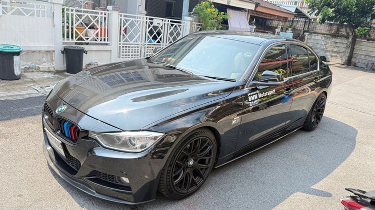 BMW Series 3 2014 320d Sedan ดีเซล ไม่ติดแก๊ส เกียร์อัตโนมัติ ดำ รูปที่ 4