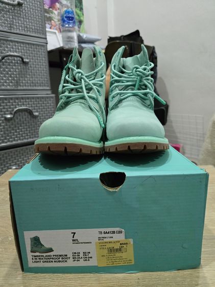 timberland ฉลองครบรอบ 50 ปี ลิมิเต็ดอิดิชั่น  สีเขียวอ่อน แท้ 💯 ไซส์ 7 สำหรับผู้หญิง (38) รูปที่ 4