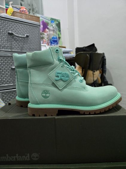 timberland ฉลองครบรอบ 50 ปี ลิมิเต็ดอิดิชั่น  สีเขียวอ่อน แท้ 💯 ไซส์ 7 สำหรับผู้หญิง (38) รูปที่ 3