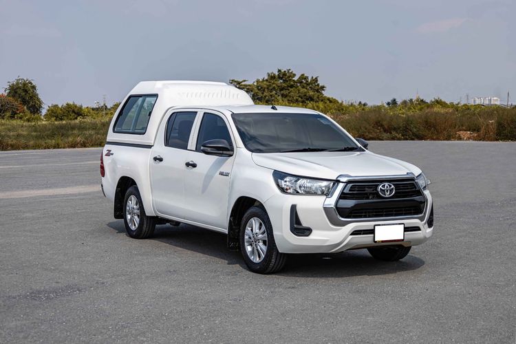 Toyota Hilux Revo 2021 Double Cab 2.4 Entry Z Edition Pickup ดีเซล ไม่ติดแก๊ส เกียร์ธรรมดา ขาว