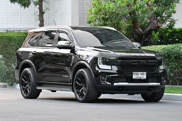 Ford Everest 2024 2.0 Bi-Turbo Titanium+ Utility-car ดีเซล ไม่ติดแก๊ส เกียร์อัตโนมัติ ดำ รูปที่ 2
