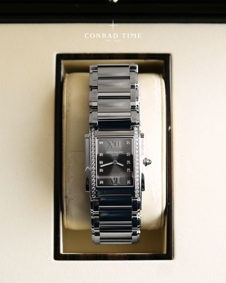 Patek Twenty-4 4910 10A-010 Gray Dial Stainless steel 2013 25 x 30 mm. Fullset  รูปที่ 3