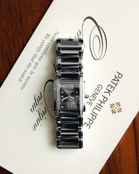 Patek Twenty-4 4910 10A-010 Gray Dial Stainless steel 2013 25 x 30 mm. Fullset  รูปที่ 2