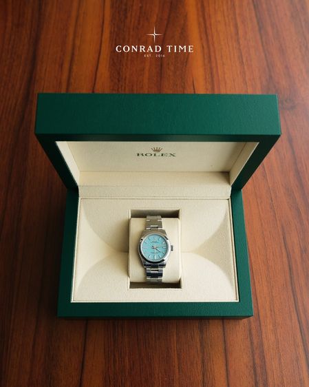 New Rolex Oyster Perpetual 277200 Turquoise Blue Dial Oyster Steel 2026 31mm. Fullset  รูปที่ 3