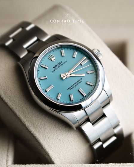 New Rolex Oyster Perpetual 277200 Turquoise Blue Dial Oyster Steel 2026 31mm. Fullset  รูปที่ 5