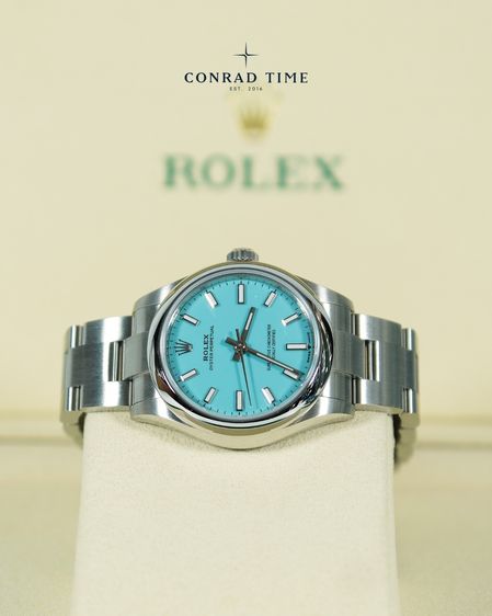 New Rolex Oyster Perpetual 277200 Turquoise Blue Dial Oyster Steel 2026 31mm. Fullset  รูปที่ 6