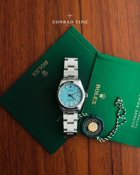New Rolex Oyster Perpetual 277200 Turquoise Blue Dial Oyster Steel 2026 31mm. Fullset  รูปที่ 2
