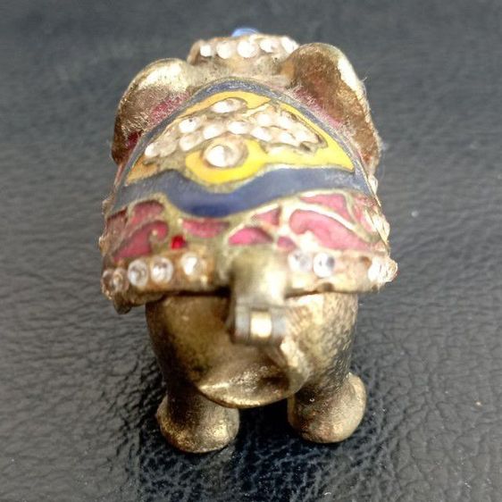 ช้างประดับจิวเวลลี่ ทองเหลืองแท้ ขนาด 1 นิ้ว  รูปที่ 8