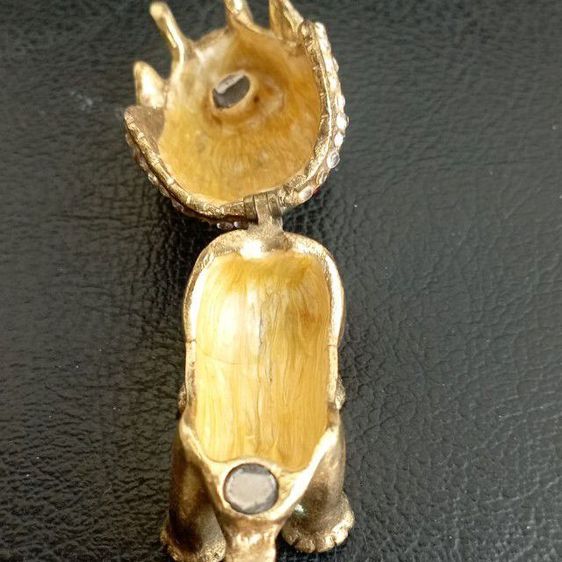 ช้างประดับจิวเวลลี่ ทองเหลืองแท้ ขนาด 1 นิ้ว  รูปที่ 7