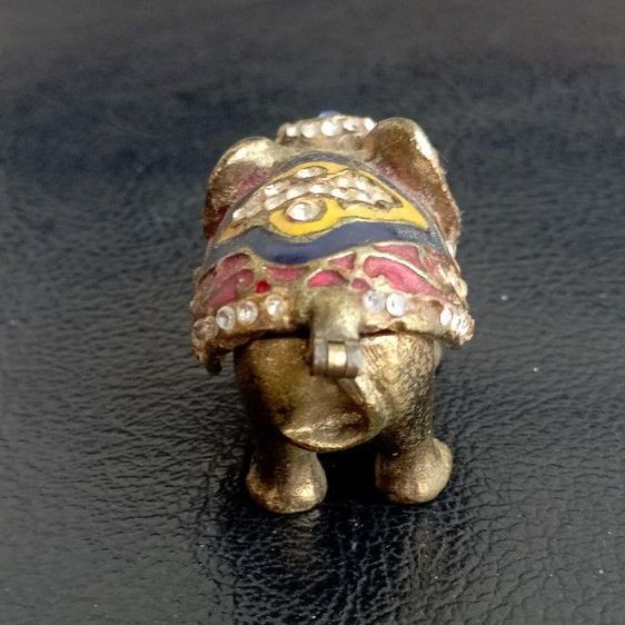 ช้างประดับจิวเวลลี่ ทองเหลืองแท้ ขนาด 1 นิ้ว  รูปที่ 3