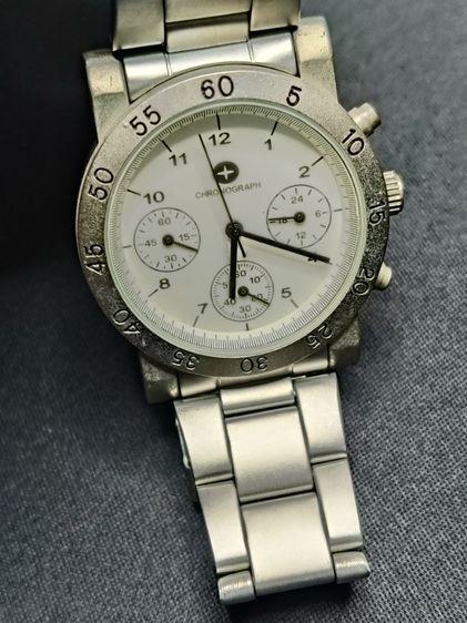 นาฬิกาข้อมือสแตนเลส Chronograph ระบบ Quartz หน้าปัด 40mm สภาพดี รูปที่ 2
