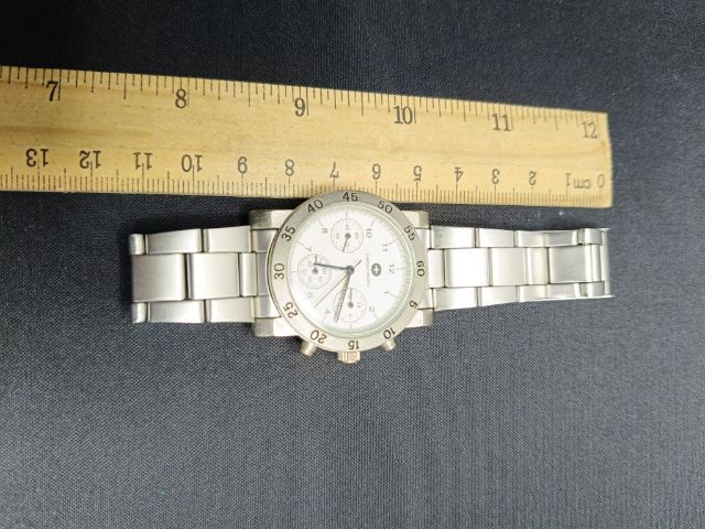 นาฬิกาข้อมือสแตนเลส Chronograph ระบบ Quartz หน้าปัด 40mm สภาพดี รูปที่ 7
