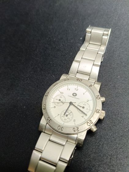 นาฬิกาข้อมือสแตนเลส Chronograph ระบบ Quartz หน้าปัด 40mm สภาพดี รูปที่ 4
