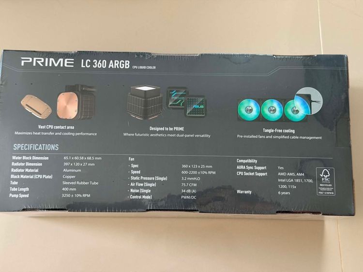 ชุดน้ำถูกกว่าตลาด ASUS PRIME LC 360 ARGB  รูปที่ 2